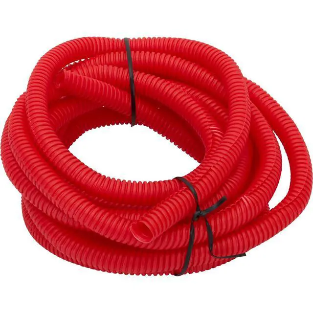 Alt view image 4 of 7 - Split Wire Loom Conduit Tubing, 3/8 Inch Diameter x 12 Ft Length, Yellow Plastic Harness Cover with Zip Ties for Clean Professional Wire Management