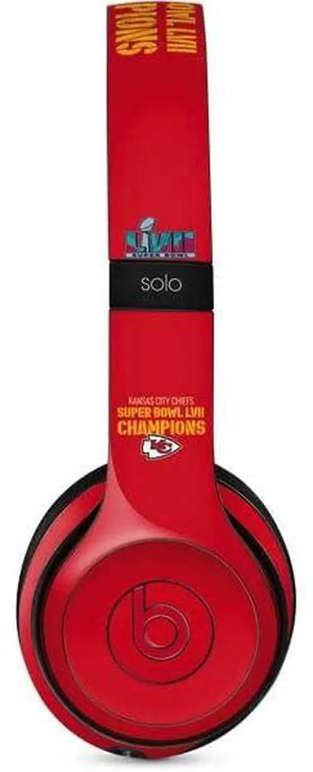 Main image of Decal Audio Skin Compatible with Beats Solo 3 Wireless - Officially Licensed NFL Kansas City Chiefs Super Bowl LVII Champions Design