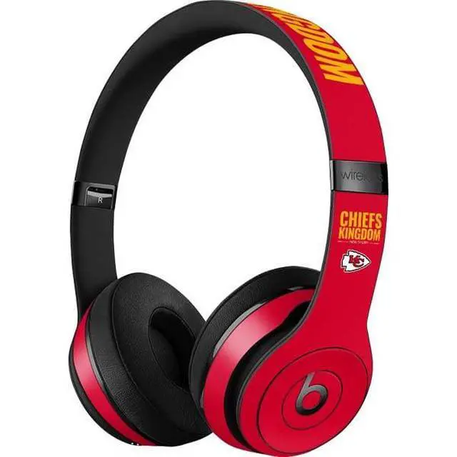 Alt view image 3 of 3 - Decal Audio Skin Compatible with Beats Solo 3 Wireless - Officially Licensed NFL Kansas City Chiefs Team Motto Design