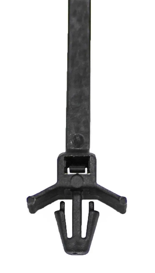 Alt view image 2 of 4 - Pro Tie Arrowhead Push Mount Nylon Cable Ties for Indoor and Outdoor Use |7.9-Inch, 50 lbs. Tensile Strength, UV Black Nylon, 100-Pack (PN: B7PM100)