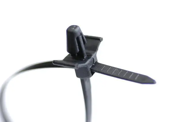 Alt view image 3 of 4 - Pro Tie Arrowhead Push Mount Nylon Cable Ties for Indoor and Outdoor Use |7.9-Inch, 50 lbs. Tensile Strength, UV Black Nylon, 100-Pack (PN: B7PM100)