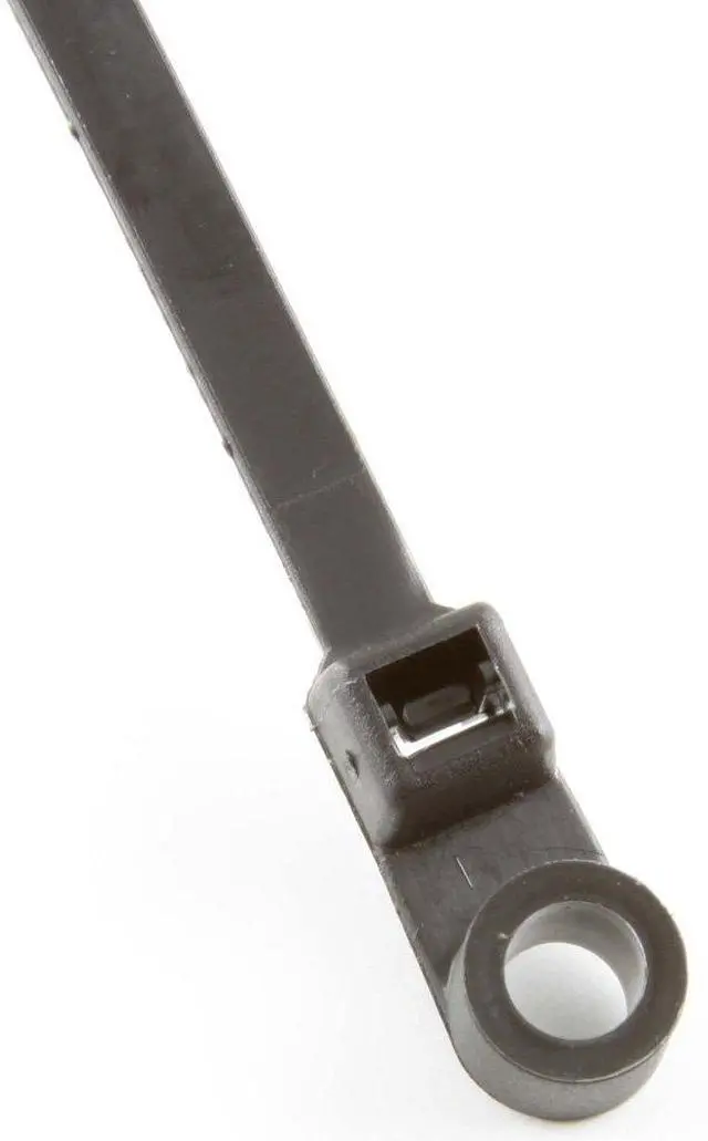 Main image of Screw Mount 8", 50 lb. UV Black Cable Ties - (pack of 100)