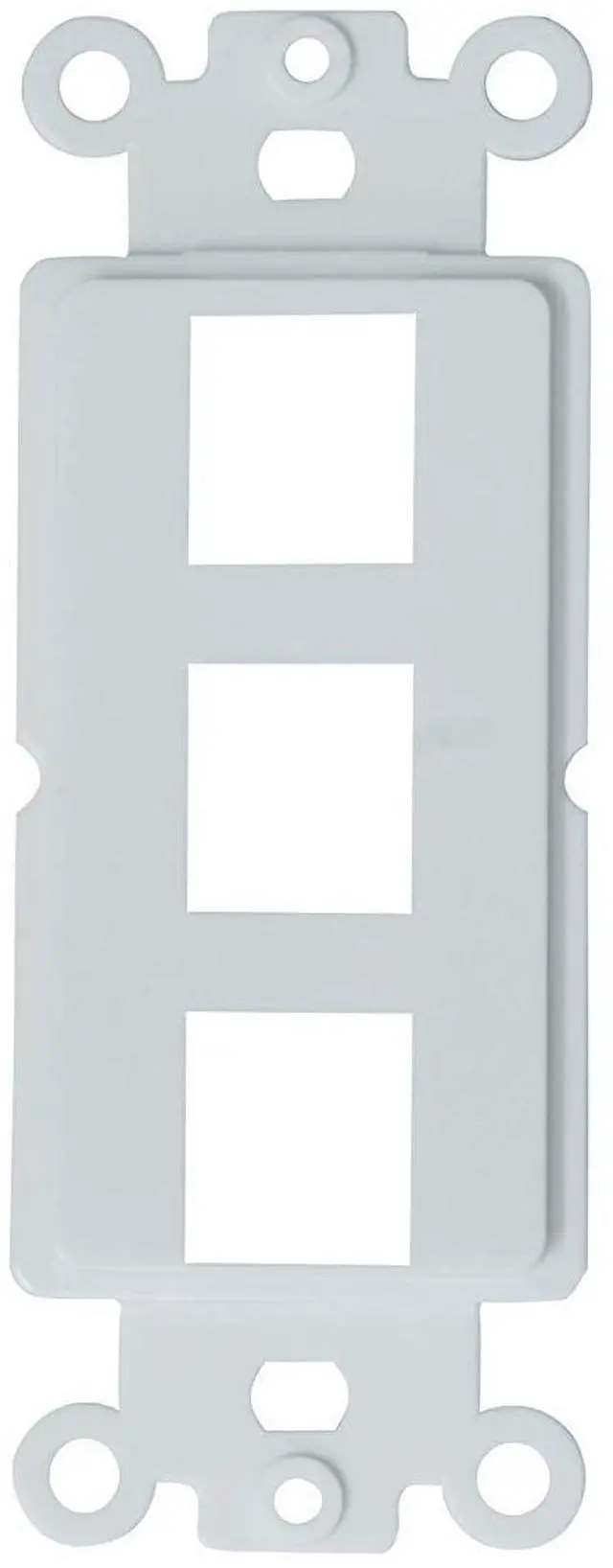 Main image of Decorator-Style Wall Plate Keystone Insert (20 Pack, 3 Port)