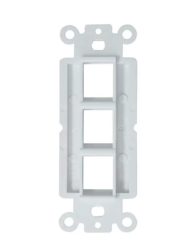 Alt view image 2 of 2 - Decorator-Style Wall Plate Keystone Insert (20 Pack, 3 Port)