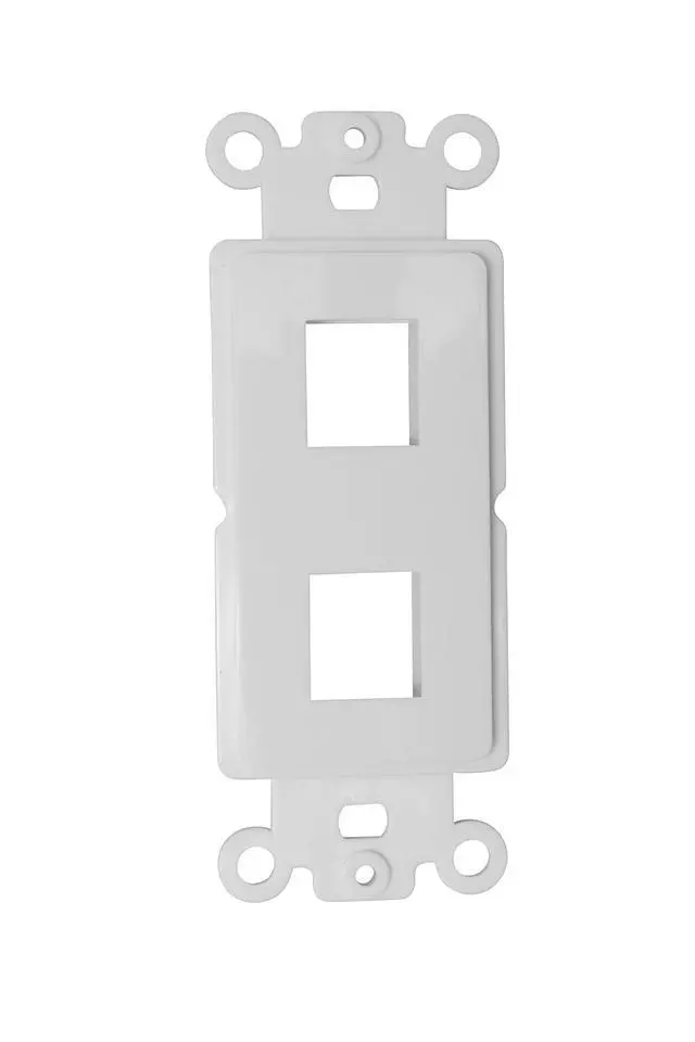 Alt view image 2 of 4 - Decorator-Style Wall Plate Keystone Insert (10 Pack, 2 Port)