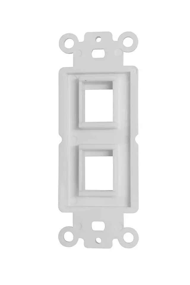 Alt view image 3 of 4 - Decorator-Style Wall Plate Keystone Insert (10 Pack, 2 Port)
