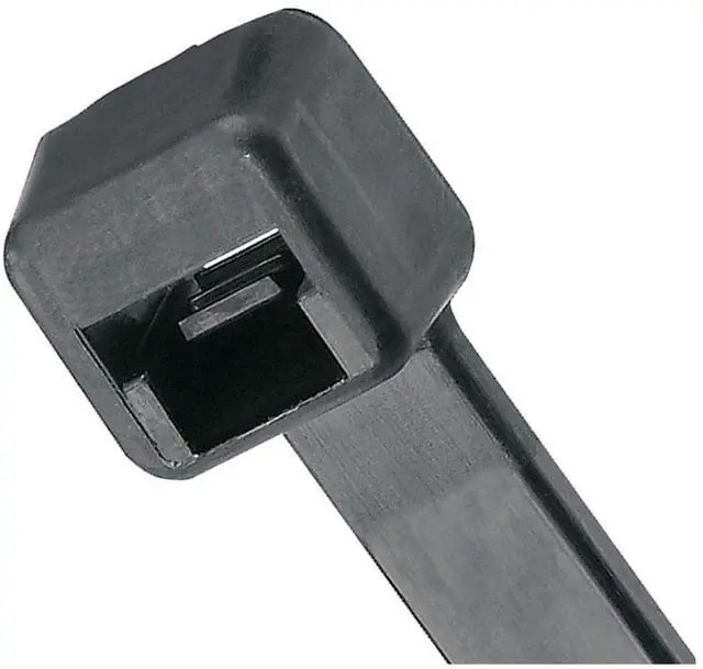 Main image of PLT1M-C0 Pan-Ty Locking Tie, Miniature, 3.9-Inch Length, Weather Resistant Nylon 6.6, Black (100-Pack)