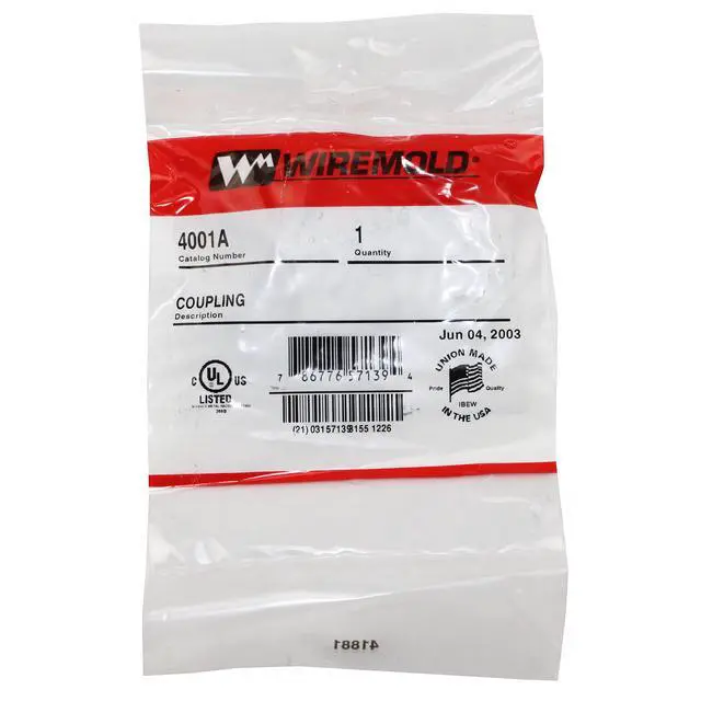 Alt view image 2 of 2 - 4001A Legrand Hardware Mounting Coupling Metallic Surface Raceway (10 Pack)