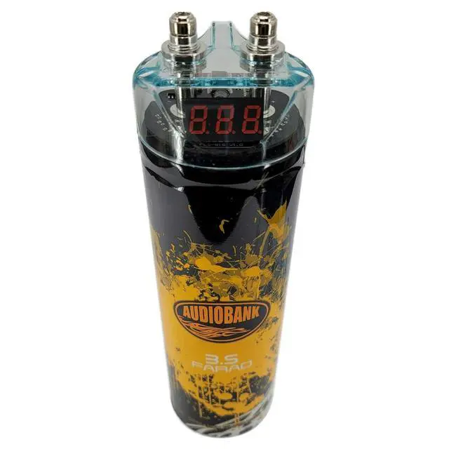 Alt view image 4 of 7 - 3.5 Farad Capacitor Car Audio 3500 Watts Power 12V Car Digital Power 3 Digit Display and Complete 1500 Watts 8 Gauge Car Amplifier Installation Wiring Kit Red