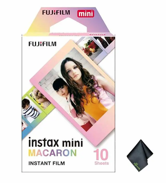 Main image of INSTAX MINI Macaron Film 10 Exposures Bundle | For Instant Photos, Scrapbooks & Sharing | Includes Cleaning Cloth