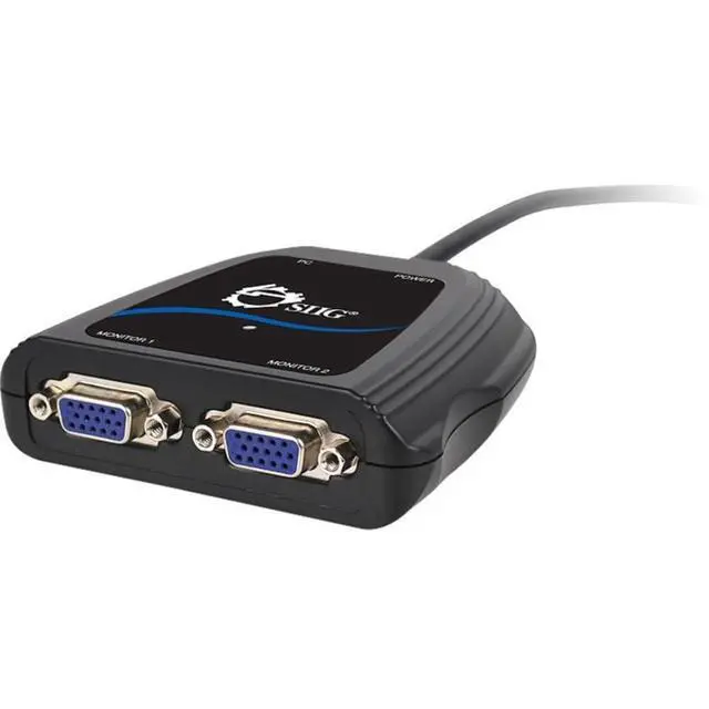 Alt view image 2 of 4 - CE-VG0A11-S11PORT Compact VGA Splitter 2DISPLAY black