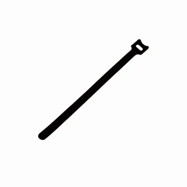 Alt view image 3 of 5 - 10 Inch Hook and Loop Reusable Strap Cable Cord Wire Ties 50 Pack Black
