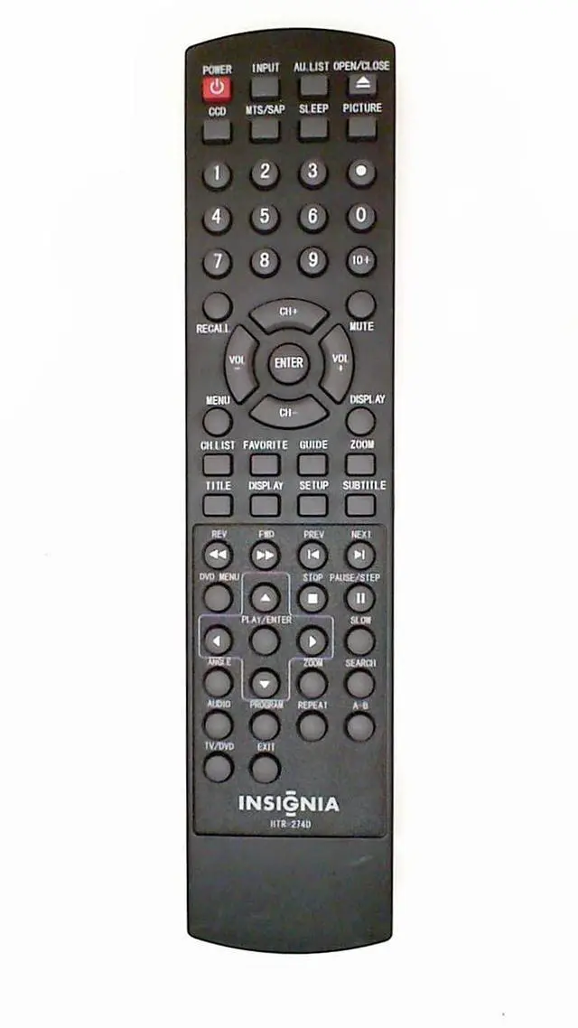 Main image of LCD TV/DVD Combo Remote Control TV-5620-68 HTR-274D Supplied with models: NS-LTDVD19