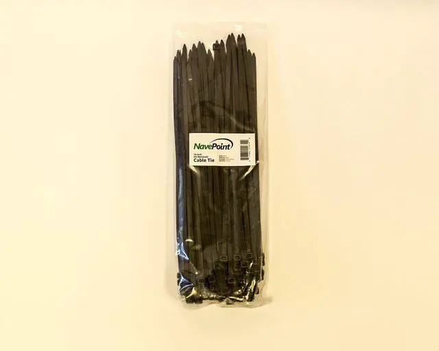 Alt view image 4 of 4 - 14 Inch Nylon UV Resistant Cable Wire Zip Tie 120 lbs - Black 1000 Pack Lot Pcs Qty