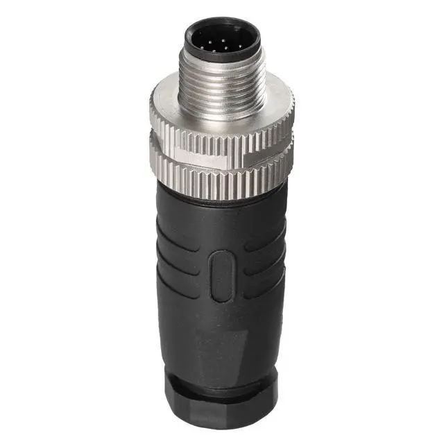 Alt view image 2 of 5 - Industrial M12 12 Pin Male & Female A Code Aviation Connector 12mm Circular Socket 30V 1A Waterproof Solder Plugs for Automation Sensor/Actuator