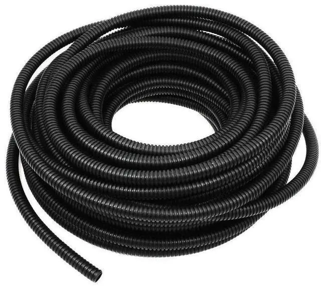 Main image of 10 Ft. 1/8" Split Wire Loom Conduit Polyethylene Tubing Black Color Sleeve Tube