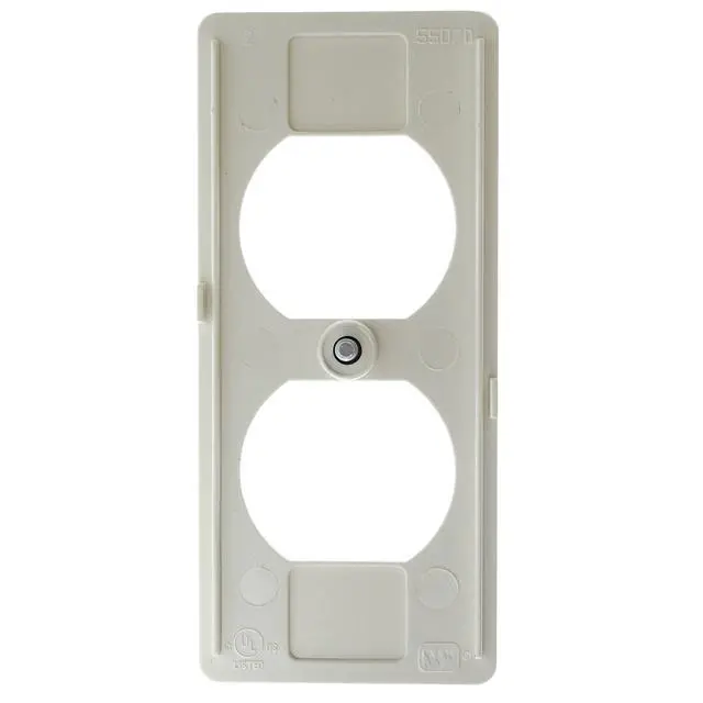 Alt view image 3 of 3 - 5507D Non-Metallic Duplex Faceplate 5500 Ivory