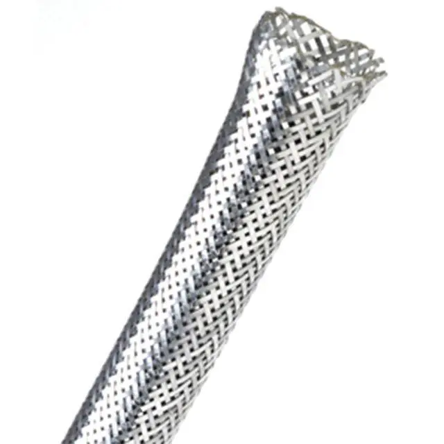 Alt view image 2 of 2 - 3/4" Chrome XC Metallic Expandable Braided Sleeving Flexible Wire Mesh Cable Sleeve - 200 Feet