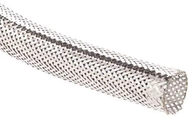 Main image of 3/4" Chrome XC Metallic Expandable Braided Sleeving Flexible Wire Mesh Cable Sleeve - 200 Feet