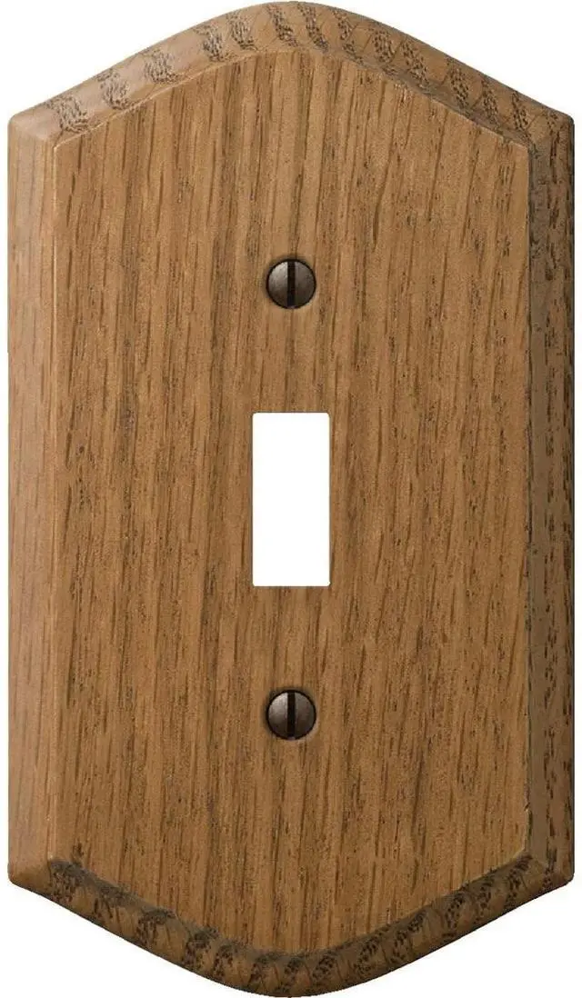Main image of Country 1 gang Wood Toggle Wall Plate 1 pk