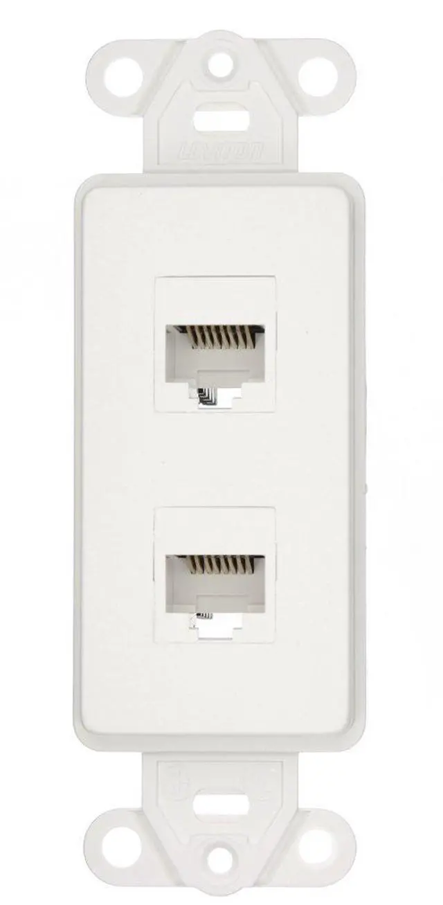 Main image of 41688-W Decora Telephone Wallplate Insert, White