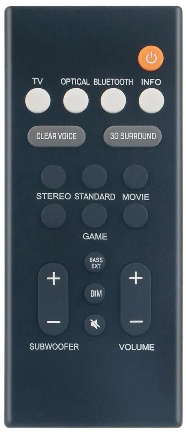 Main image of Replacement Remote Control Controller for Yamaha SR-B30A SR-C30A SR-C20A SR-C30A Soundbar TV Speaker
