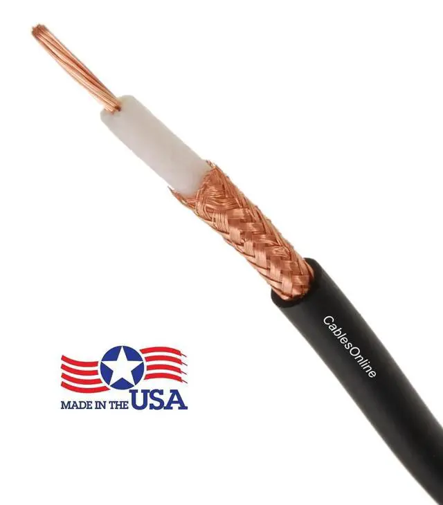 Alt view image 4 of 4 - CablesOnline, 50ft RG8X Coax UHF PL259 Male to UHF PL259 Male 50-Ohm Antenna Pure Copper Cable, Made-in-the-USA, R-U050T