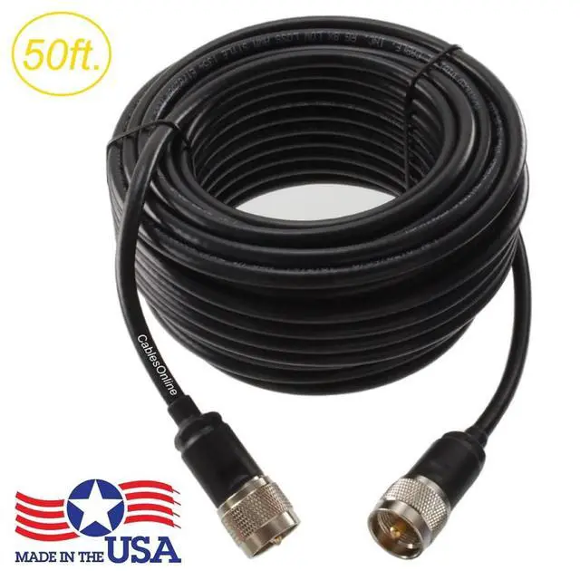 Alt view image 2 of 4 - CablesOnline, 50ft RG8X Coax UHF PL259 Male to UHF PL259 Male 50-Ohm Antenna Pure Copper Cable, Made-in-the-USA, R-U050T