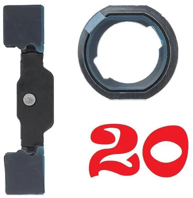 Main image of Lot of 1-30 Replacement for iPad 5/iPad 6/iPad 7/iPad 8/iPad 9 Home Button Bracket + Rubber Gasket (20)