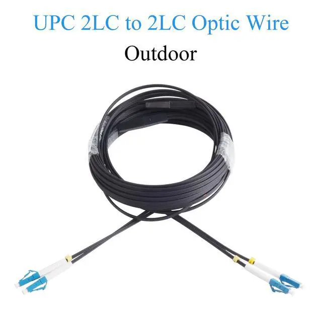 Alt view image 2 of 5 - 30M LC to LC Fiber Optic Wire Outdoor Single-Mode | 2-Core Extension Cable Patch Cord, Length Options: 3m-300m