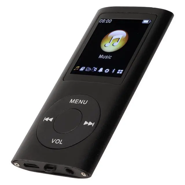 Alt view image 6 of 6 - Slim Portable MP3 Player with Lossless Sound 1.8" LCD Screen Supports 64GB SD Card & Earphone, Portable Music Player with Earphone, Support up to 64GB Memory Card, 8H Playing time (Black)