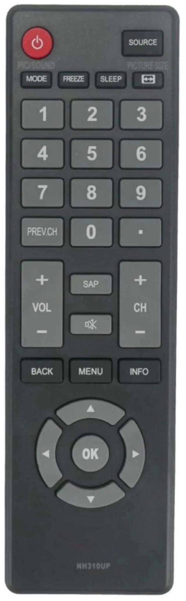 Main image of NH310UP TV Remote Control Compatible for Emerson LED LCD TV | Replace Remote Control No programming or paring needed, Compatible models: LF501EM4A LF320EM4A LC391EM4