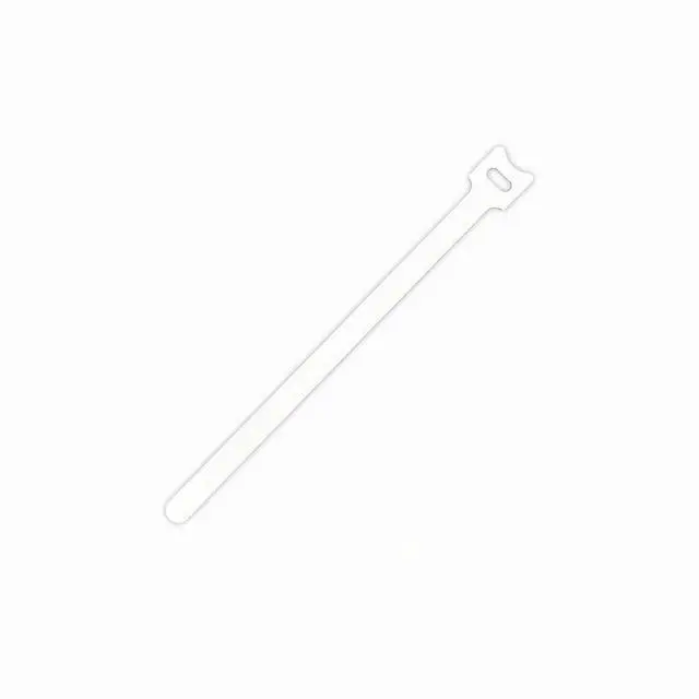 Alt view image 3 of 5 - 10 Inch Hook and Loop Reusable Strap Cable Cord Wire Ties 100 Pack White