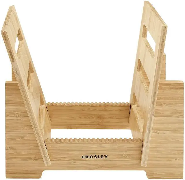 Alt view image 2 of 6 - AC1052A-BA Record Storage Display Stand, Bamboo | Store up to 30 7 and 12 Records