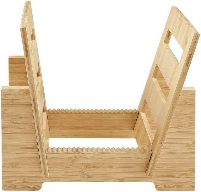 Alt view image 4 of 6 - AC1052A-BA Record Storage Display Stand, Bamboo | Store up to 30 7 and 12 Records