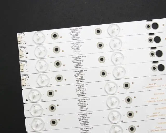 Alt view image 2 of 6 - LED Strips Replacement for LG CRH-A4330300104L6CNRev1.0 43UJ620V | NEW LED Strips Compatible with LG 43"TV CRH-A4330300104L6CNRev1.0 43UJ620V 43UJ6200 43UJ630V 8 PCS