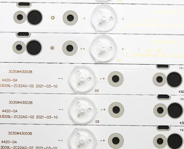 Alt view image 4 of 6 - LED Strips Replacement for LG CRH-A4330300104L6CNRev1.0 43UJ620V | NEW LED Strips Compatible with LG 43"TV CRH-A4330300104L6CNRev1.0 43UJ620V 43UJ6200 43UJ630V 8 PCS