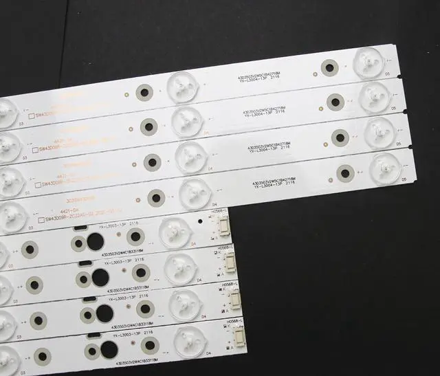 Alt view image 3 of 6 - LED Strips Replacement for LG CRH-A4330300104L6CNRev1.0 43UJ620V | NEW LED Strips Compatible with LG 43"TV CRH-A4330300104L6CNRev1.0 43UJ620V 43UJ6200 43UJ630V 8 PCS
