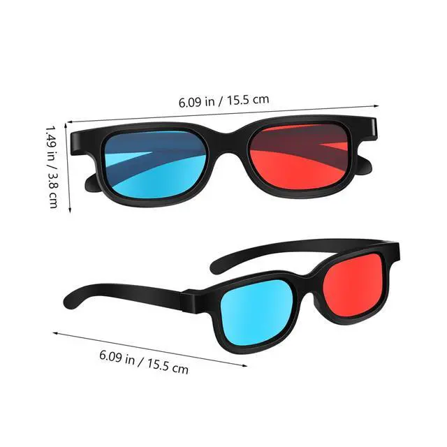 Alt view image 2 of 7 - 10 Pack 3D Glasses with Red Lenses Theater Glasses for 3D Movies Tv Gaming Home Theater Boys and Girls Friendly