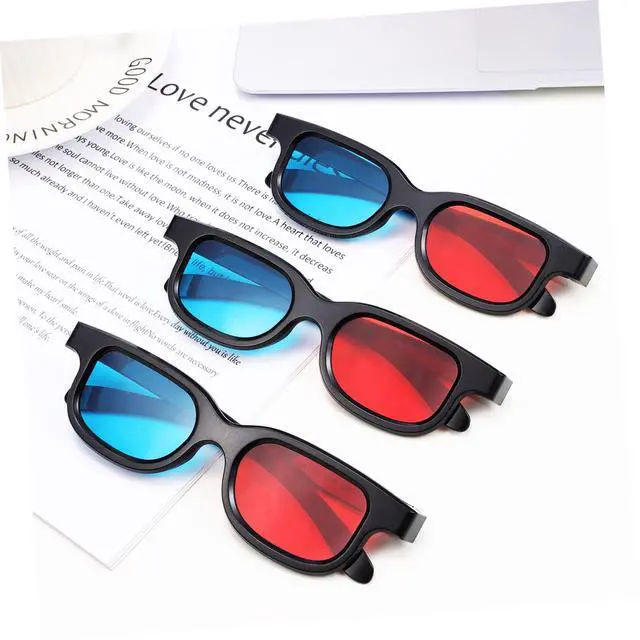Alt view image 4 of 7 - 10 Pack 3D Glasses with Red Lenses Theater Glasses for 3D Movies Tv Gaming Home Theater Boys and Girls Friendly