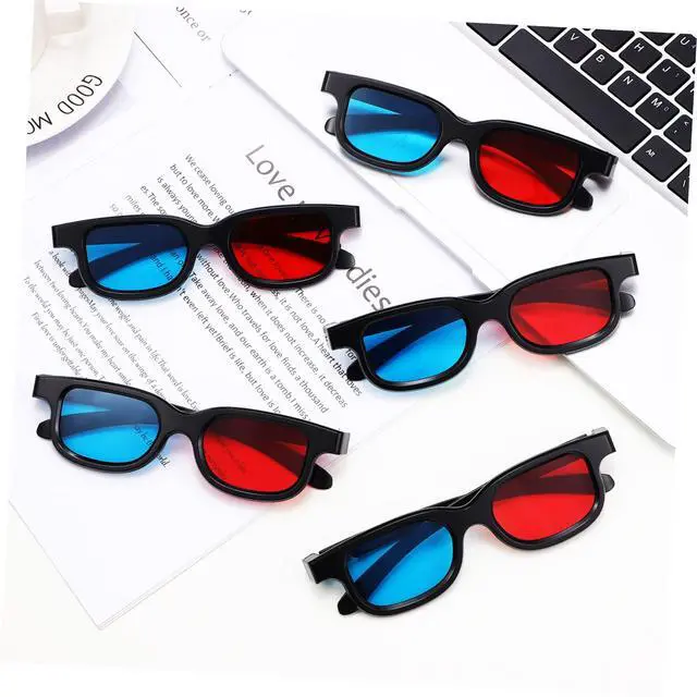Alt view image 7 of 7 - 10 Pack 3D Glasses with Red Lenses Theater Glasses for 3D Movies Tv Gaming Home Theater Boys and Girls Friendly