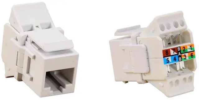 Main image of STAR6000C6T Mediamax Tool-Less Cat6 Jack with 8 Positions, 8 Conductor Modules, Tool-Less Idc'S with 8 Color-Coded Bezels, White