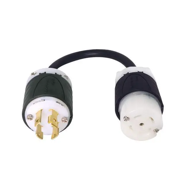 Alt view image 2 of 3 - NEMA L15-30P to L21-30R Power Cords - 1 Foot, 30A/208V, 10/4 SJOOW - # IBX-7792-01 (1 ft)