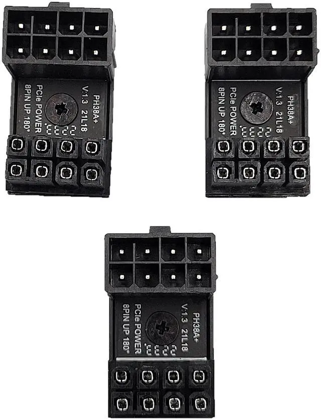 Main image of PCIe 8-Pin 180 Degree Angled GPU Power Adapter, Standard Version (3-Pack) (G08-PCIESTD-3)
