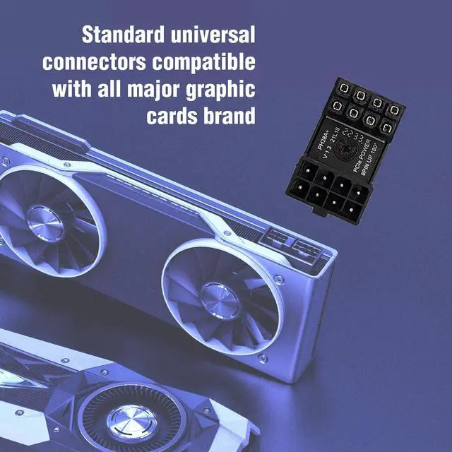 Alt view image 5 of 7 - PCIe 8-Pin 180 Degree Angled GPU Power Adapter, Standard Version (3-Pack) (G08-PCIESTD-3)