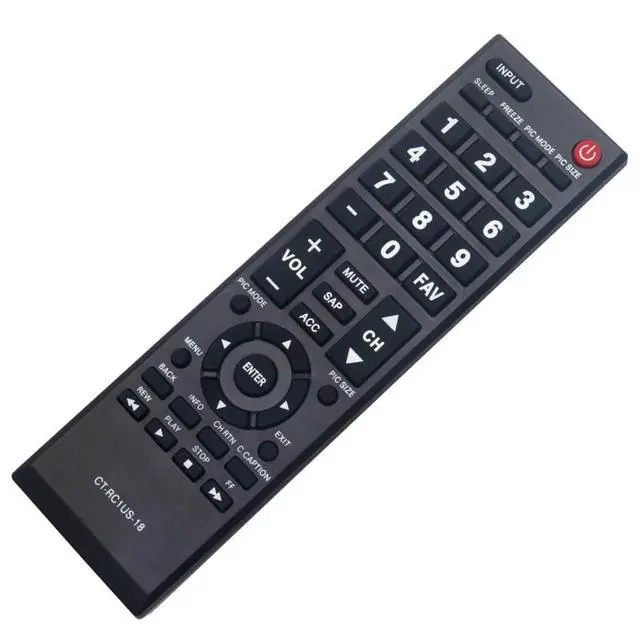 Alt view image 2 of 5 - CT-RC1US-18 TV Remote Control Compatible for Toshiba TV | Replace Remote Control No programming or paring needed, Compatible models: 32L310U20 55L510U18 49L510U18