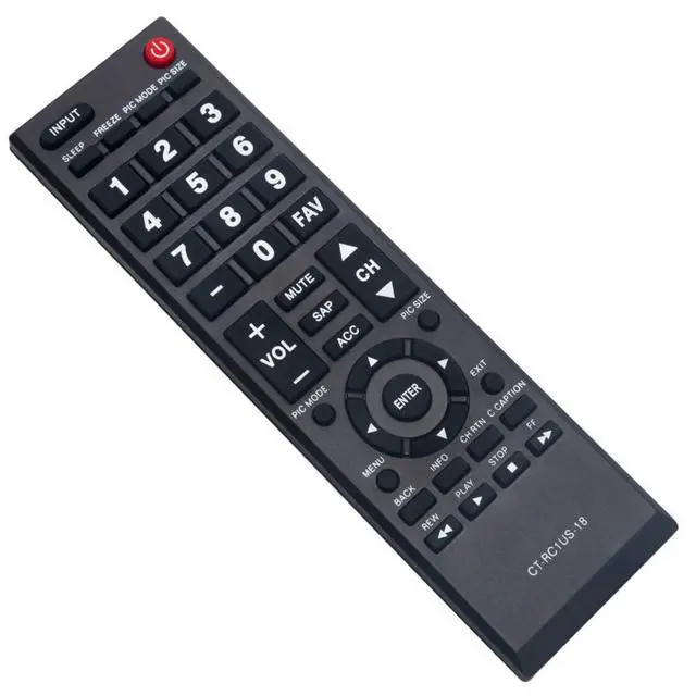 Alt view image 3 of 5 - CT-RC1US-18 TV Remote Control Compatible for Toshiba TV | Replace Remote Control No programming or paring needed, Compatible models: 32L310U20 55L510U18 49L510U18