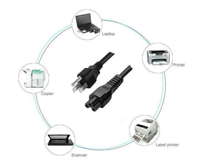 Alt view image 3 of 3 - UL 3-Prong Pin AC Power Cord Cable Plug Replacement for LineTek LS-15 Lead Mains