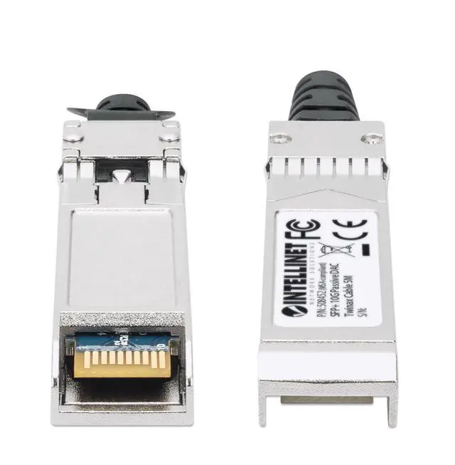 Alt view image 2 of 5 - Intellinet 10G SFP+ Passive DAC Twinax Cable, 14 Ft, MSA-Compliant | 10 Gbps SFP+ to SFP+ passive DAC twinax, direct attach copper, MSA-Compliant, AWG 30, hot-swappable, black | 508452