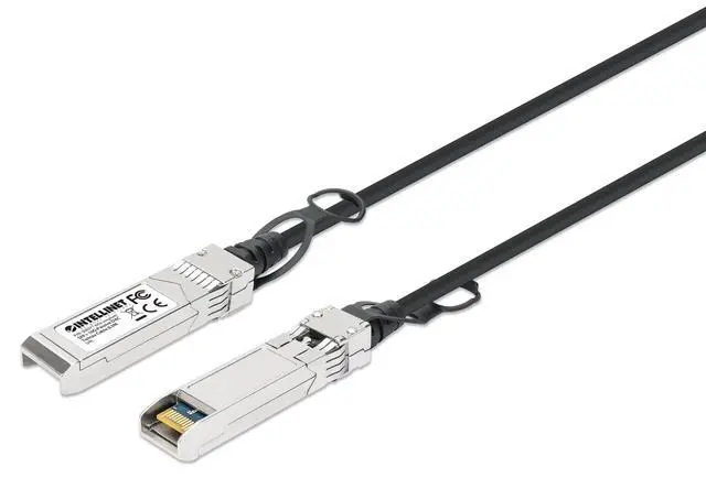 Alt view image 4 of 5 - Intellinet 10G SFP+ Passive DAC Twinax Cable, 1.5 Ft, AWG 30, Black | SFP+ to SFP+ passive DAC twinax cable, 10 Gbps, MSA-compliant, direct attach copper, AWG 30, 1.5 ft | 508377